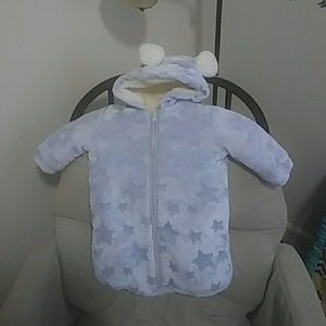 Fleece lined baby snow sack.